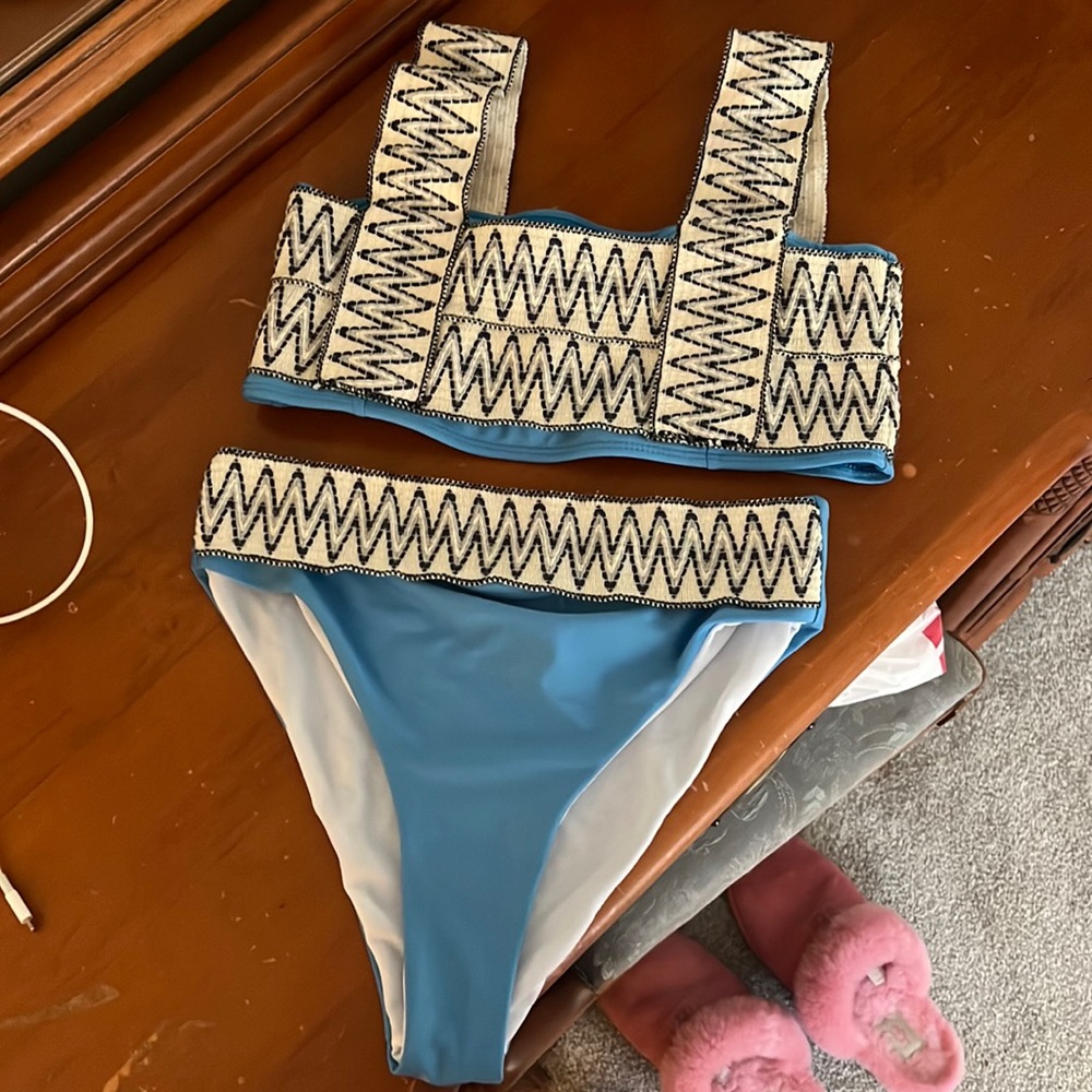 Blue bikini